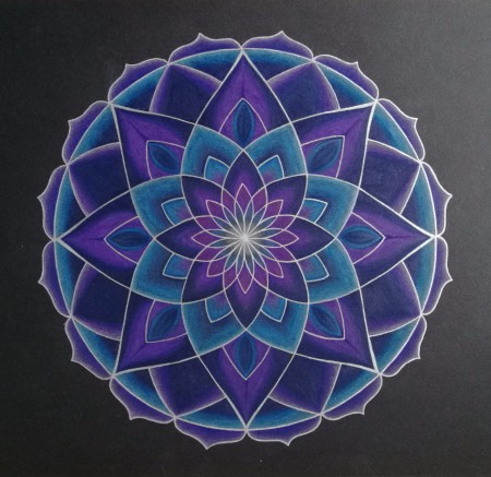 Mandala Šepot duše /pastelky, fix/ A3